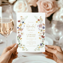 Wildflower Garden Bridal Shower Invitation