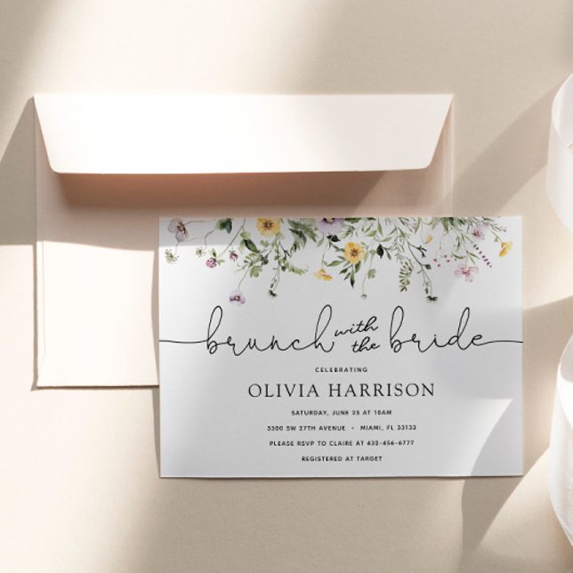 Wildflower Garden Brunch with the Bride Shower Invitation (Creator Uploaded)