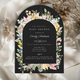 Wildflower Garden Charm   Baby Shower Invitation