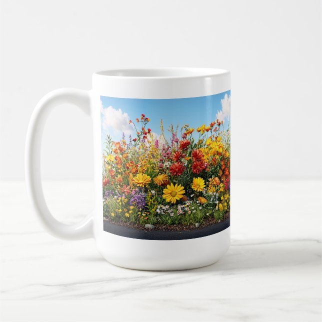 Wildflower Garden Coffee Mug. Mug (Left)