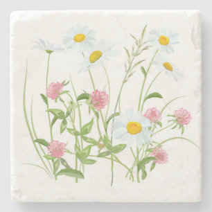 Wildflower Garden   Custom Stone Coaster