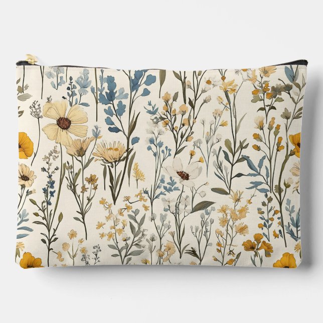 Wildflower Garden Floral Accessory Pouch (Front)