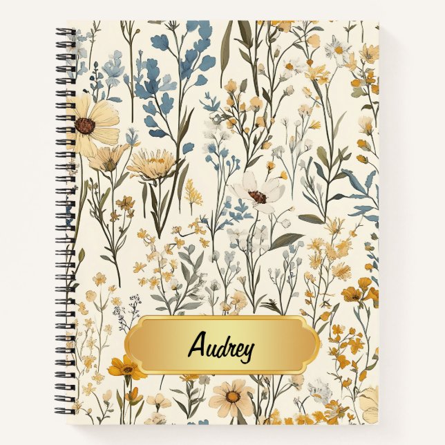 Wildflower Garden Floral Notebook (Front)