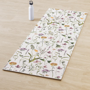 Wildflower Garden Floral Pattern  Yoga Mat