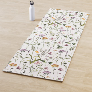Wildflower Garden Floral Pattern Yoga Mat