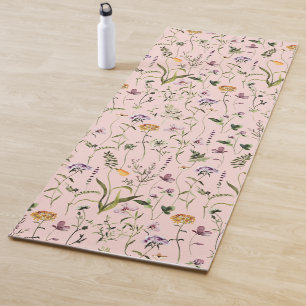 Wildflower Garden Floral Pattern Yoga Mat