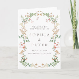 Wildflower Garden Floral Wreath Ceremony Program