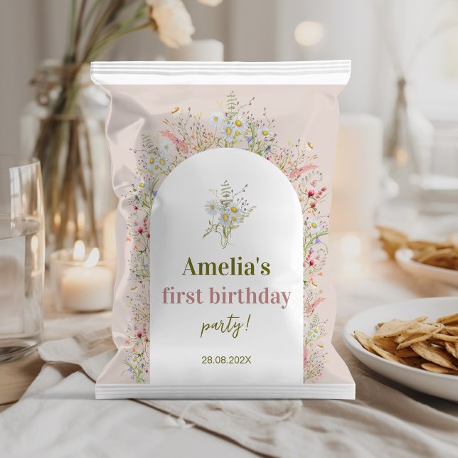Wildflower Garden Girl Birthday Chip Bag Wrapper (Creator Uploaded)