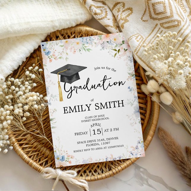 Wildflower Garden Graduation Party Invitation (Creator Uploaded)