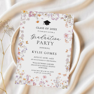 Wildflower Garden Graduation Party Invitation