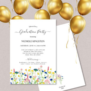 Wildflower Garden Graduation Party Invitation
