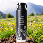 Wildflower Garden Monogram Name Water Bottle<br><div class="desc">Quench your thirst in style with our exquisite Wildflower Garden Monogram Name Water Bottle. Crafted with durability and elegance in mind, this sleek bottle is adorned with a breathtaking wildflower garden design, evoking the beauty of nature. Personalise your bottle with your monogram and name to make it uniquely yours or...</div>