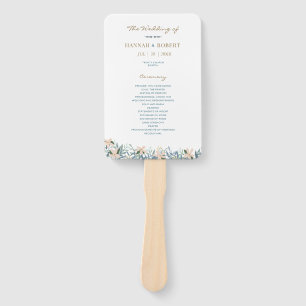 Wildflower Garden Outdoor Wedding Fan Program