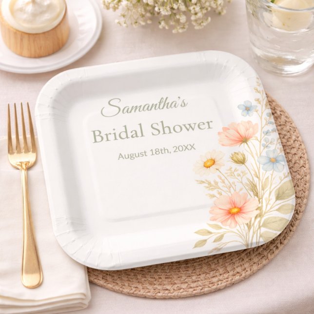 Wildflower Garden Party Event Paper Plate (Creator Uploaded)