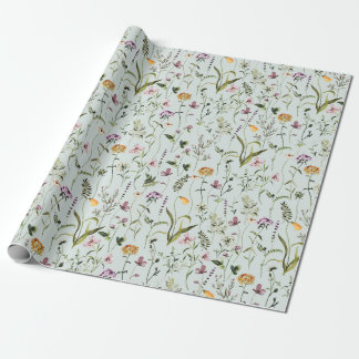 Wildflower Garden Pattern Wrapping Paper