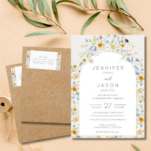 Wildflower Garden Spring Wedding Return Address  Label
