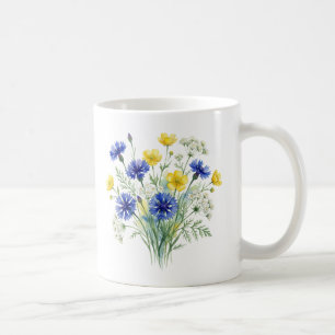 Wildflower Garden Watercolor Art Coffee Mug