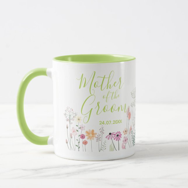 Wildflower Garden Watercolor Mother of the Groom Mug (Left)