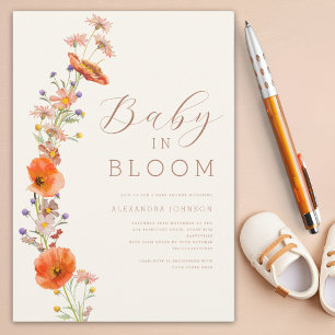 Wildflower Gender Neutral Baby Shower Invitation