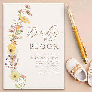Wildflower Gender Neutral Fall Baby Shower Invitation