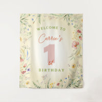 Wildflower Girl's First 1st Birthday Party Welcome