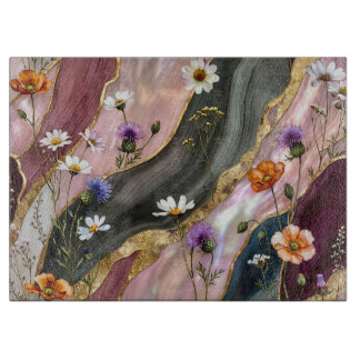Wildflower Glass Cutting Board