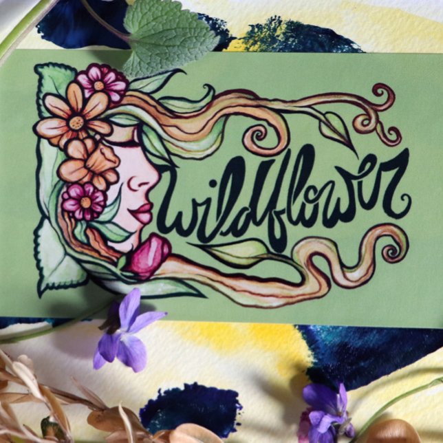 Wildflower Goddess                                 Rectangular Sticker (Creator Uploaded)
