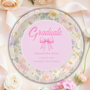 Wildflower Graduation Paper Plate