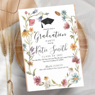 Wildflower Graduation Party Announcement