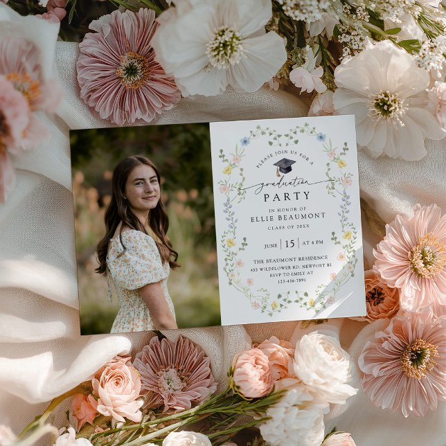 Wildflower Graduation Party Invitation (Creator Uploaded)