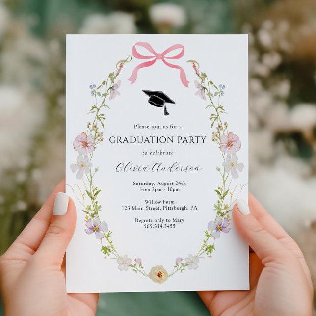 Wildflower Graduation Party Invitation (Creator Uploaded)