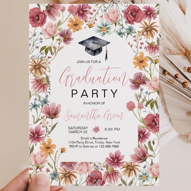 Wildflower Graduation Party Invitation (Creator Uploaded)