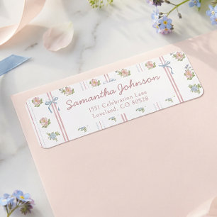 Wildflower Graduation Party Return Address Label