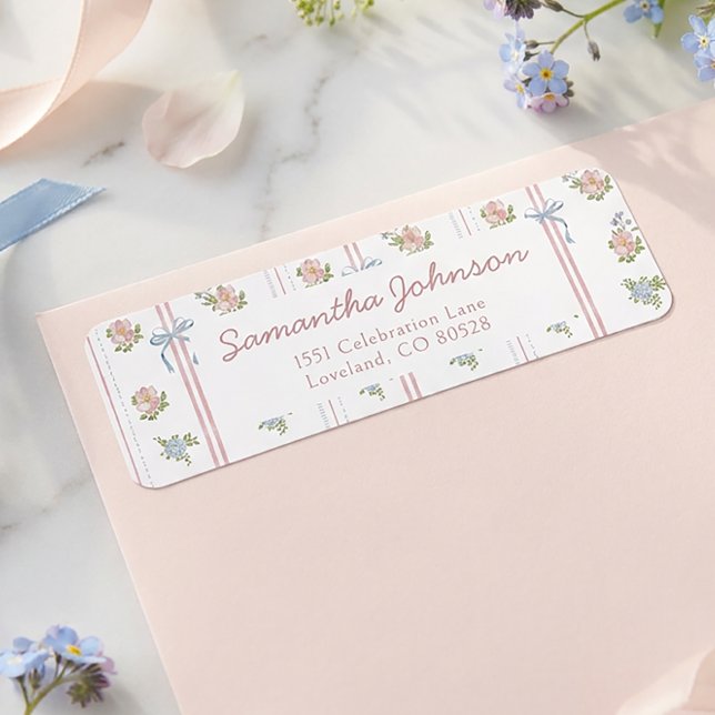 Wildflower Graduation Party Return Address Label (Creator Uploaded)