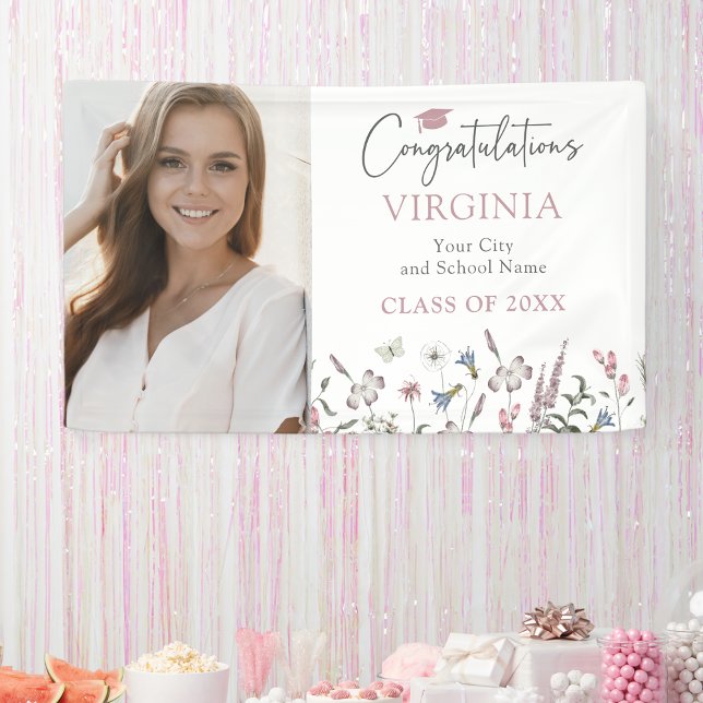 Wildflower Graduation Photo Banner (Wildflower Graduation Photo Banner by Painted Paperie
)