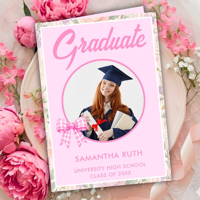 Wildflower Graduation Photo Card (Creator Uploaded)