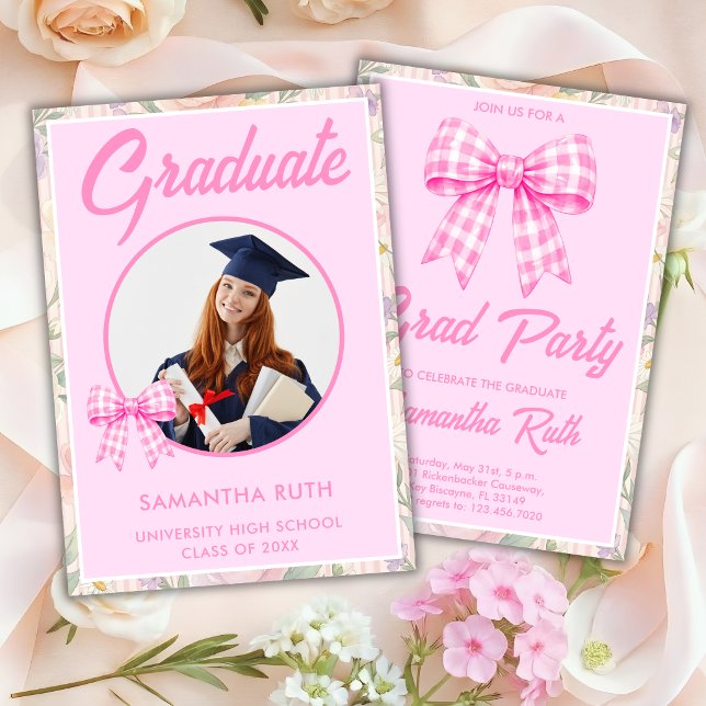 Wildflower Graduation Photo Invitation (Creator Uploaded)