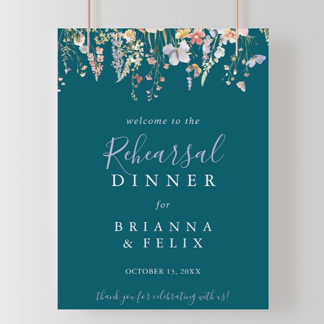 Wildflower Green Rehearsal Dinner Welcome  Poster (Creator Uploaded)