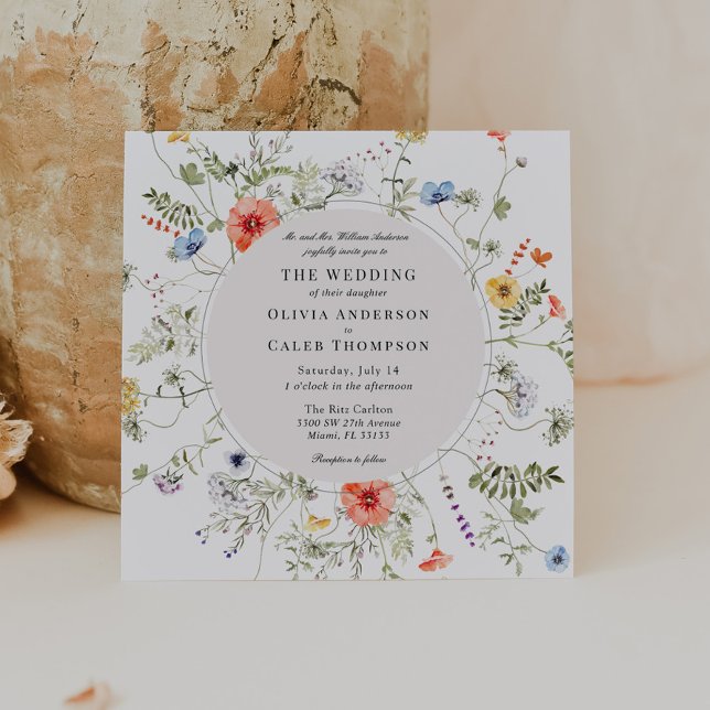 Wildflower Greenery Frame Invitation (Creator Uploaded)