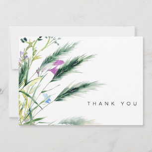 Wildflower Greenery Funeral Bereavement Thank You Card