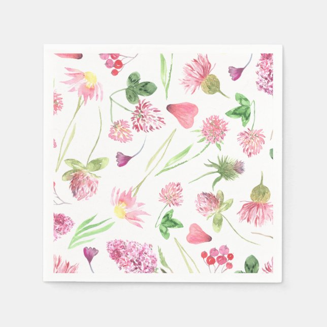 Wildflower Greenery  Napkin (Front)