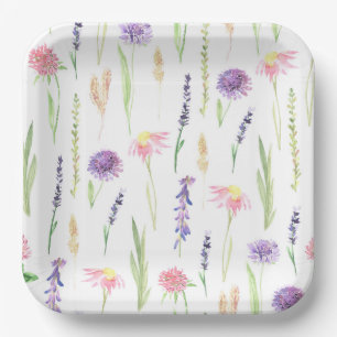 Wildflower Greenery  Paper Plate