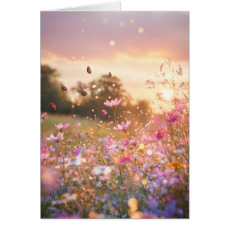 Wildflower Greeting Notecard Blank Inside