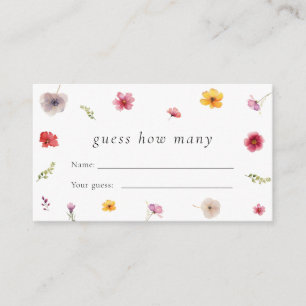 Wildflower Guess How Many Game Enclosure Card