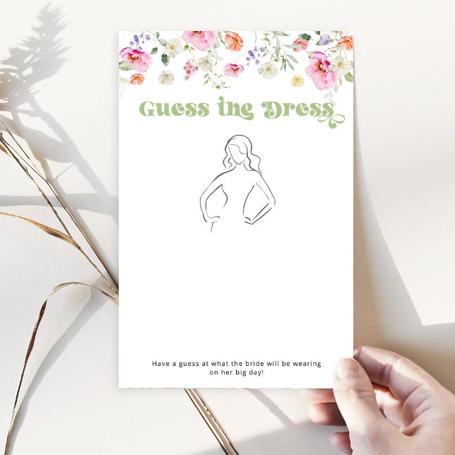 Wildflower Guess the dress bridal shower game (Creator Uploaded)
