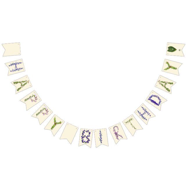 Wildflower Happy Birthday Banner  (All)