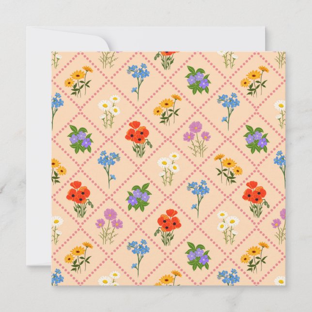 Wildflower Harlequin Garden Card (Front)