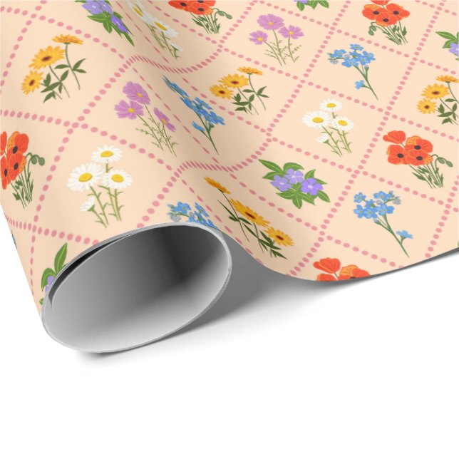 Wildflower Harlequin Garden Wrapping Paper (Roll Corner)