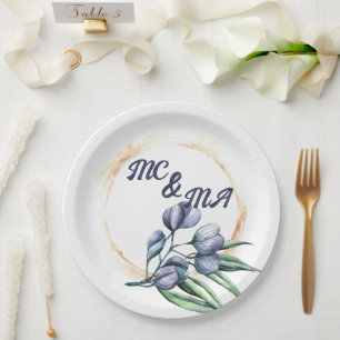 Wildflower Harmony Custom Floral Party Plate