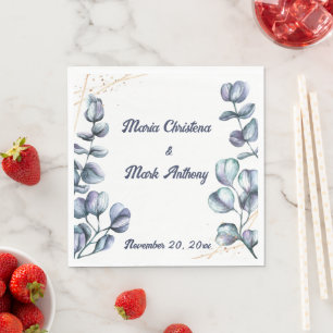 Wildflower Harmony Custom Wedding Napkin